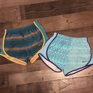 2 Pair Nike Girl's Running Shorts